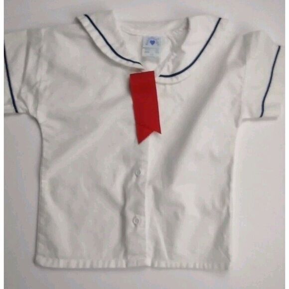 Hartstrings Other - Hartstrings Boys Sailor Shirt 4T Red White & Blue Nautical 4th July 100% Cotton